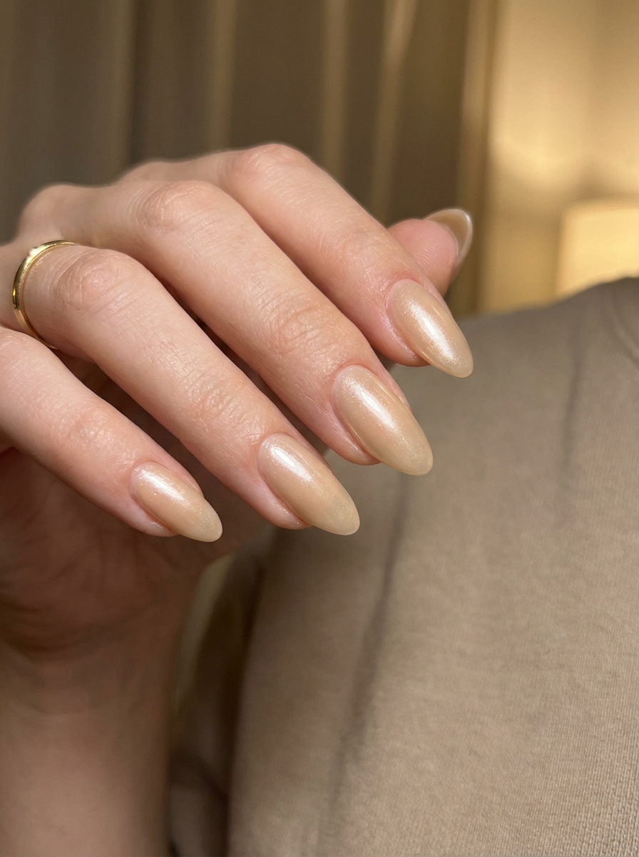 Champagne Spotlight Nails